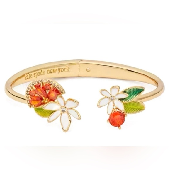 $129 KATE SPADE 🍊Sweet Citrus Hinge Cuff - Picture 2 of 5